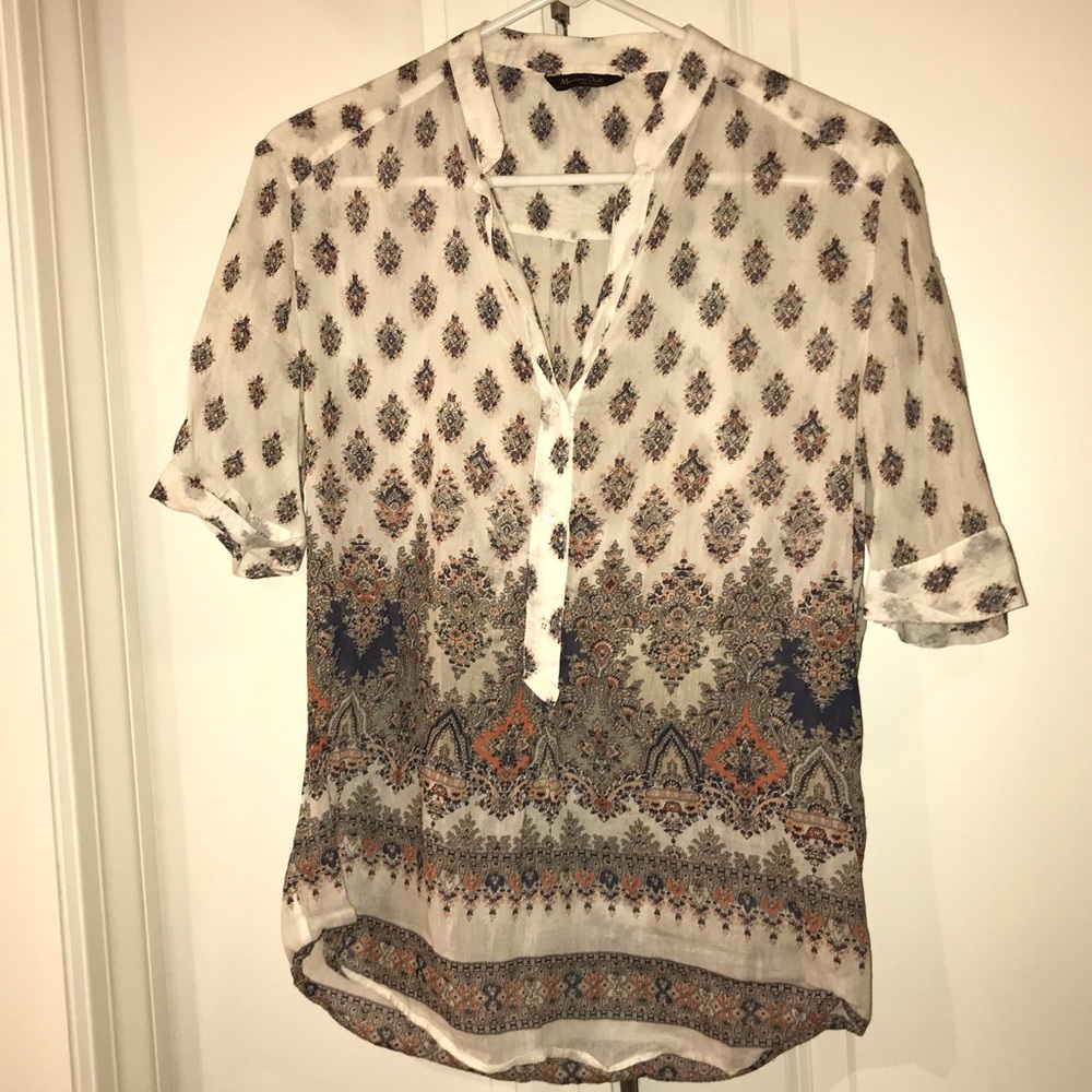 Massimo Dutti printed relaxed top